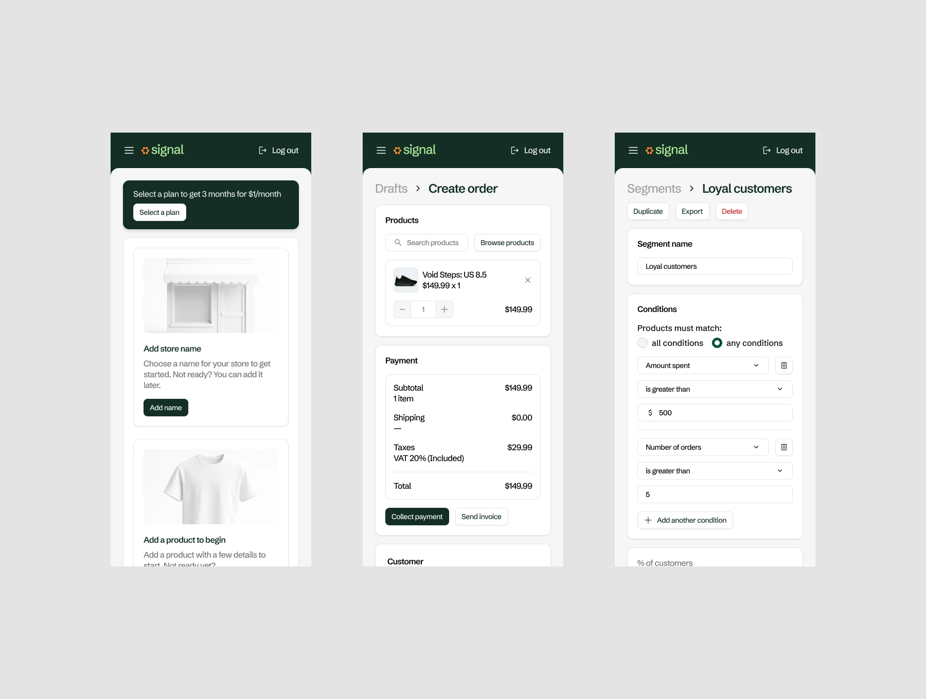 Signal Commerce Hub - E-commerce & Orders Management Template 4