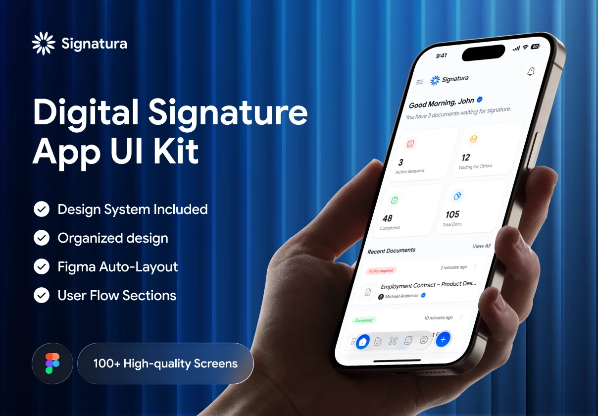 Signatura - Digital Signature App UI Kit