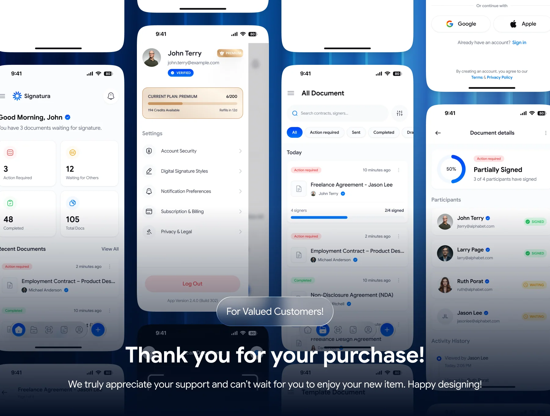 Signatura - Digital Signature App UI Kit 8