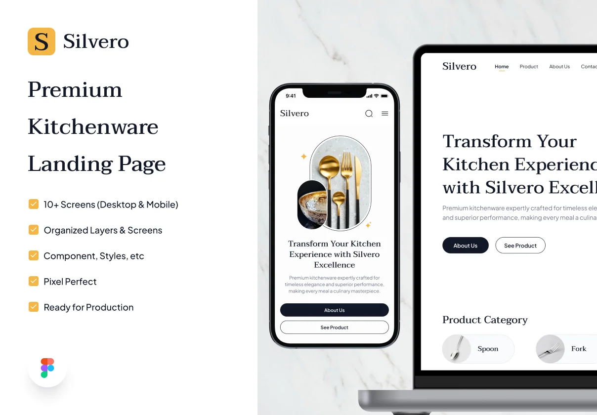 Silvero - Landing Page UI KIT
