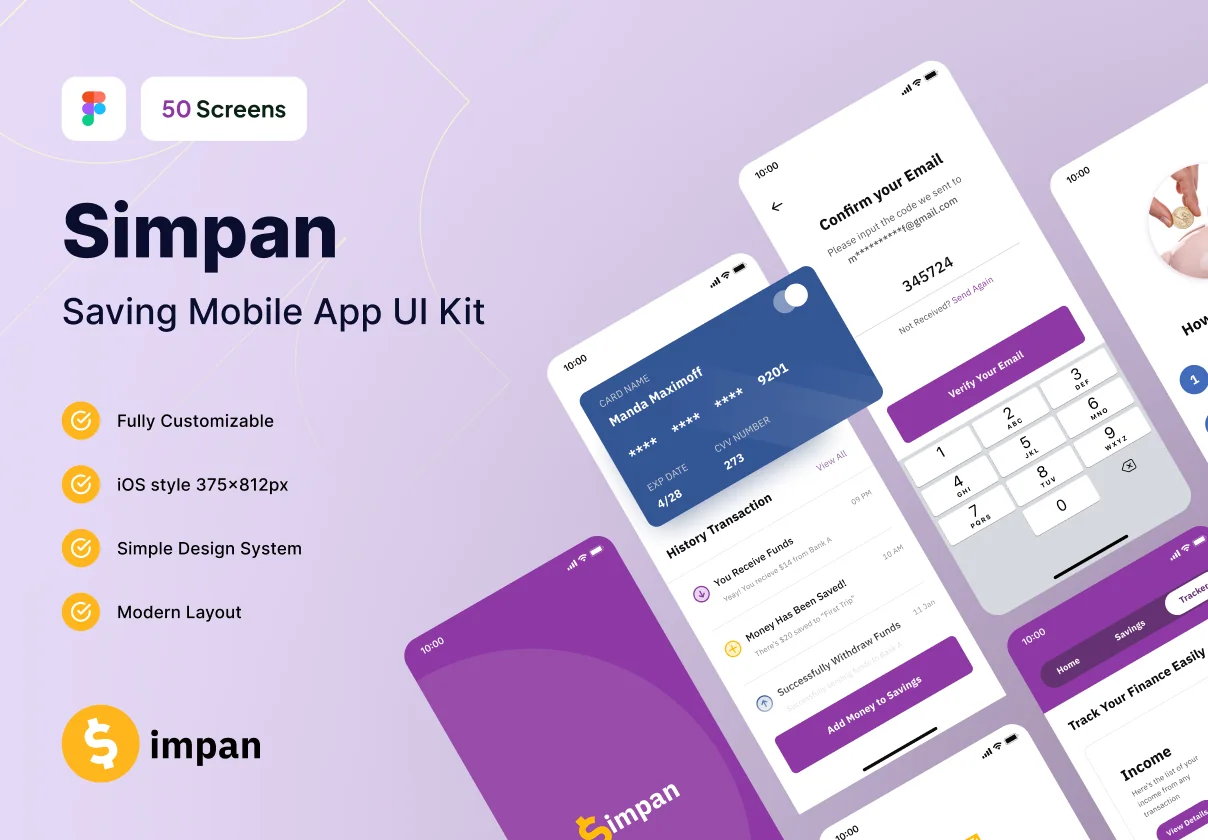 Simpan - Saving App UI Kit