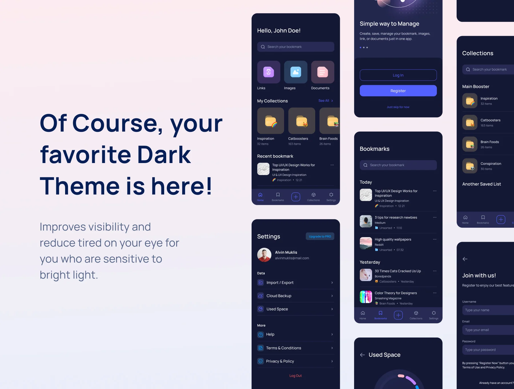 Simpanin Bookmark Manager App Ui Kit 6