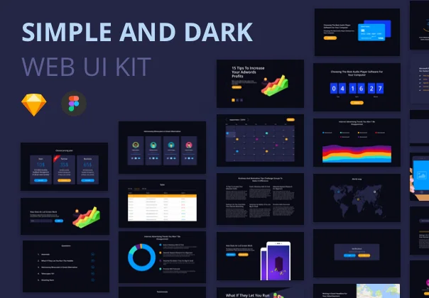 Simple & Dark UI Kit