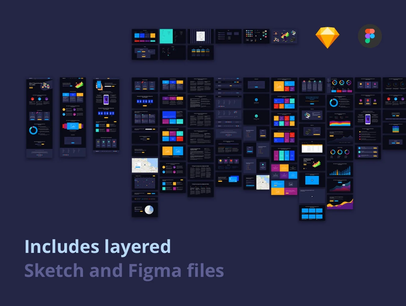 Simple & Dark UI Kit 3
