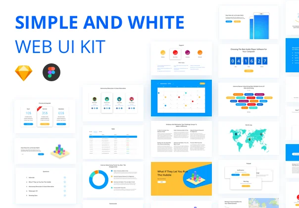 Simple & White UI Kit