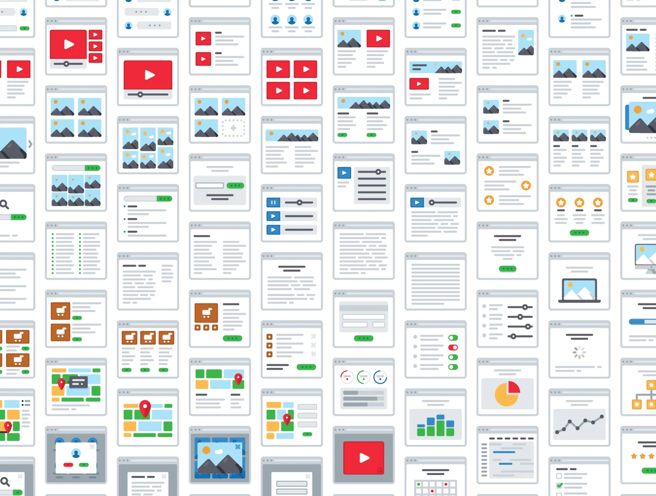 Simple Flat Wireframe Kit 2