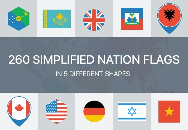Simplified World Flags