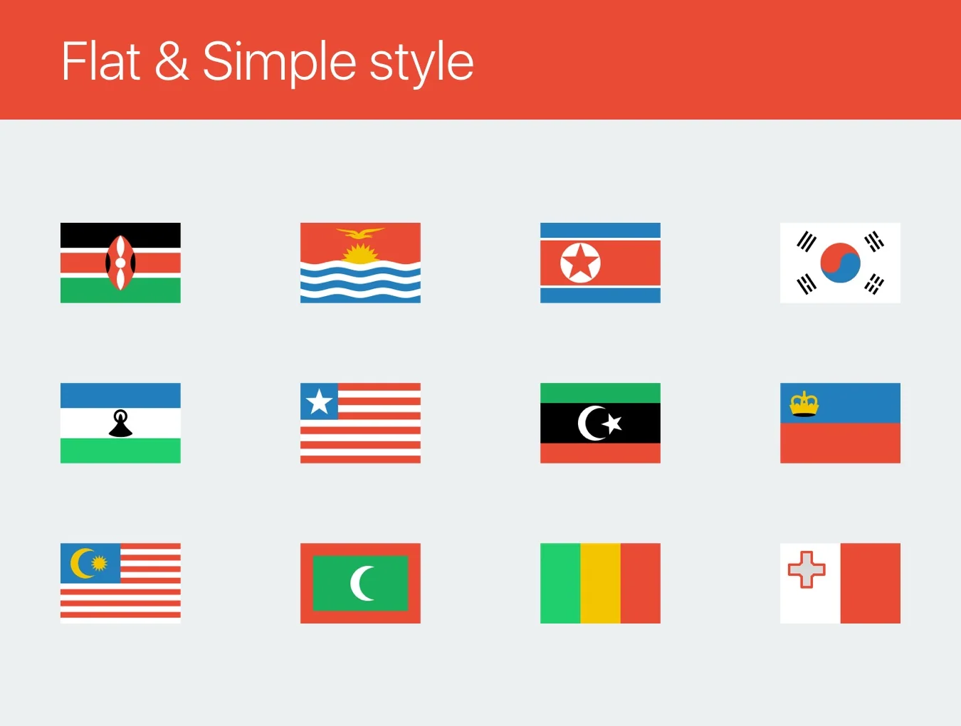 Simplified World Flags 3