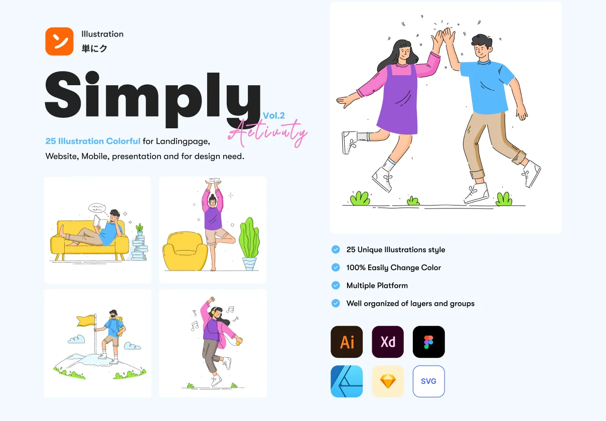 Simply Activity Illustration Pack Vol 2