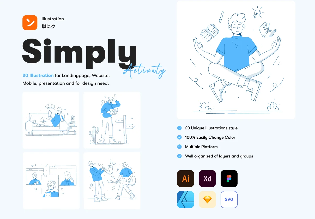 Simply Activity Illustration Pack