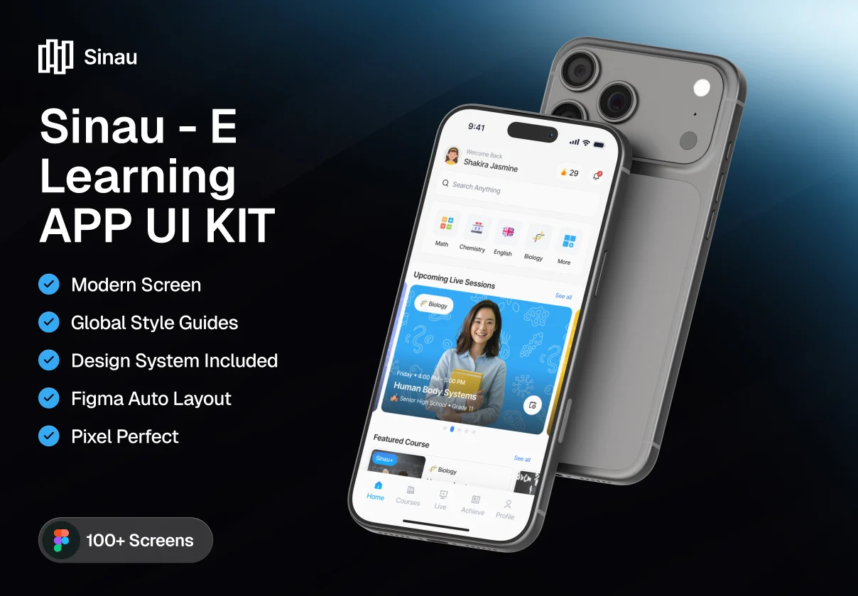 Sinau - E-Learning App UI Kit