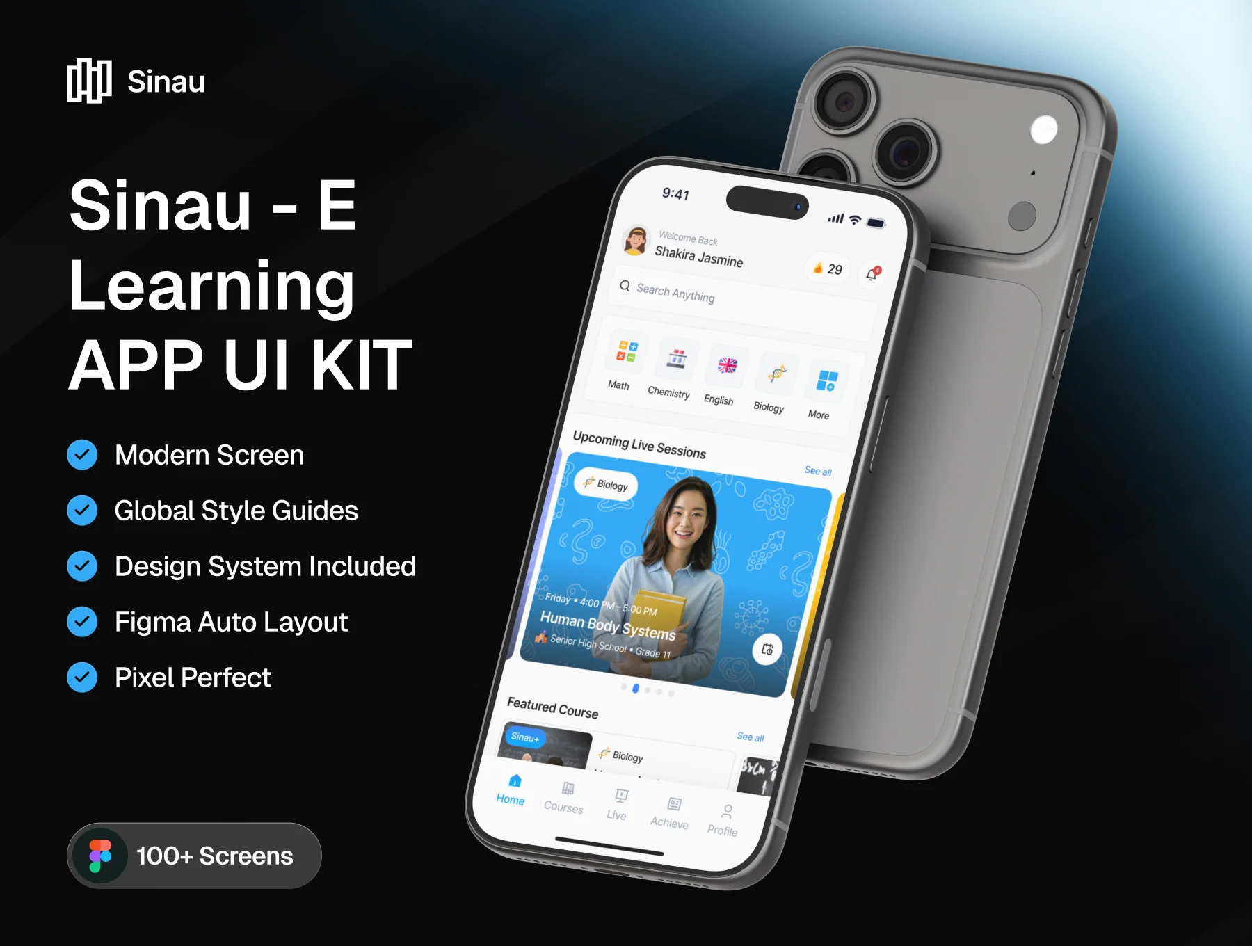 Sinau - E-Learning App UI Kit