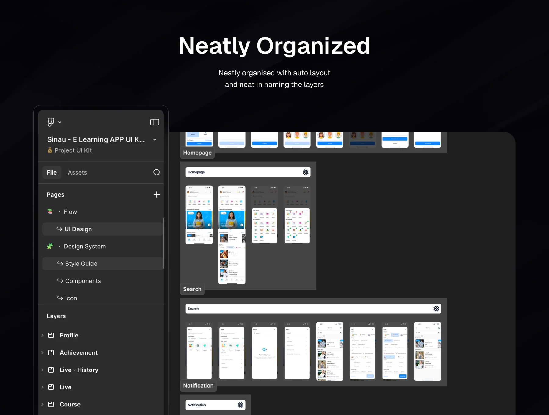 Sinau - E-Learning App UI Kit 3