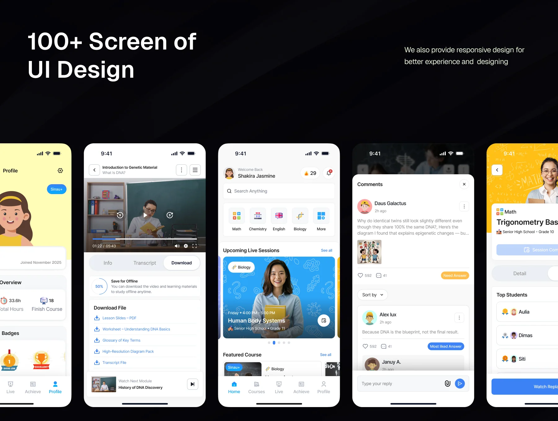 Sinau - E-Learning App UI Kit 5