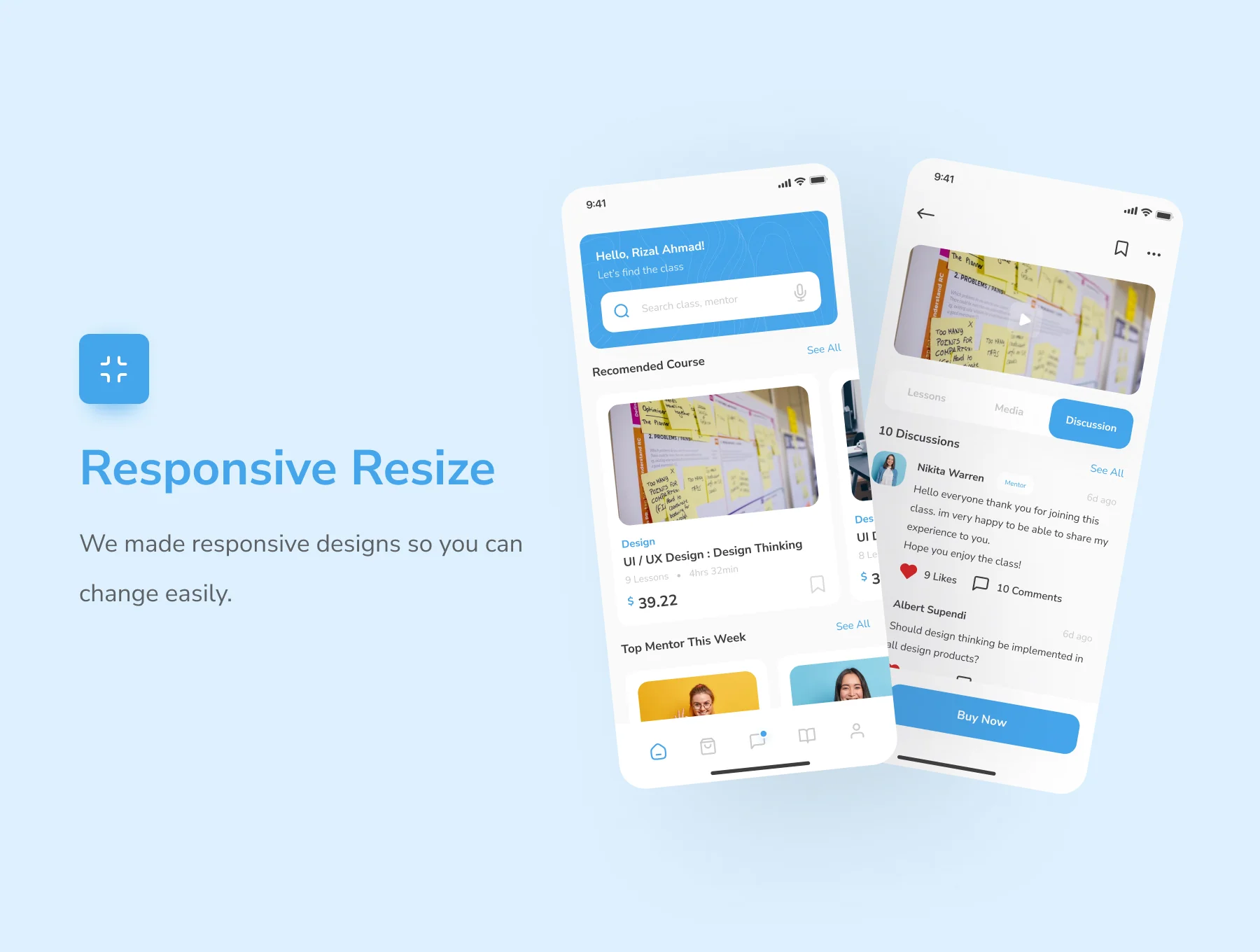 Sinau - Online Mentoring Class App UI Kit 2