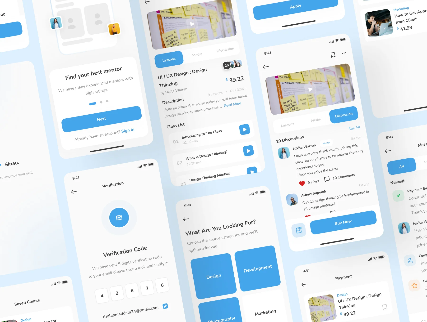 Sinau - Online Mentoring Class App UI Kit 4