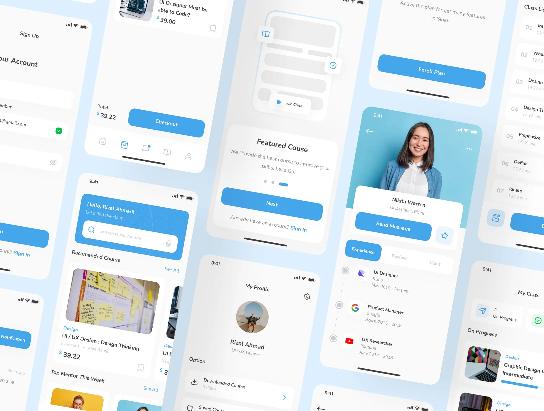 Sinau - Online Mentoring Class App UI Kit 5