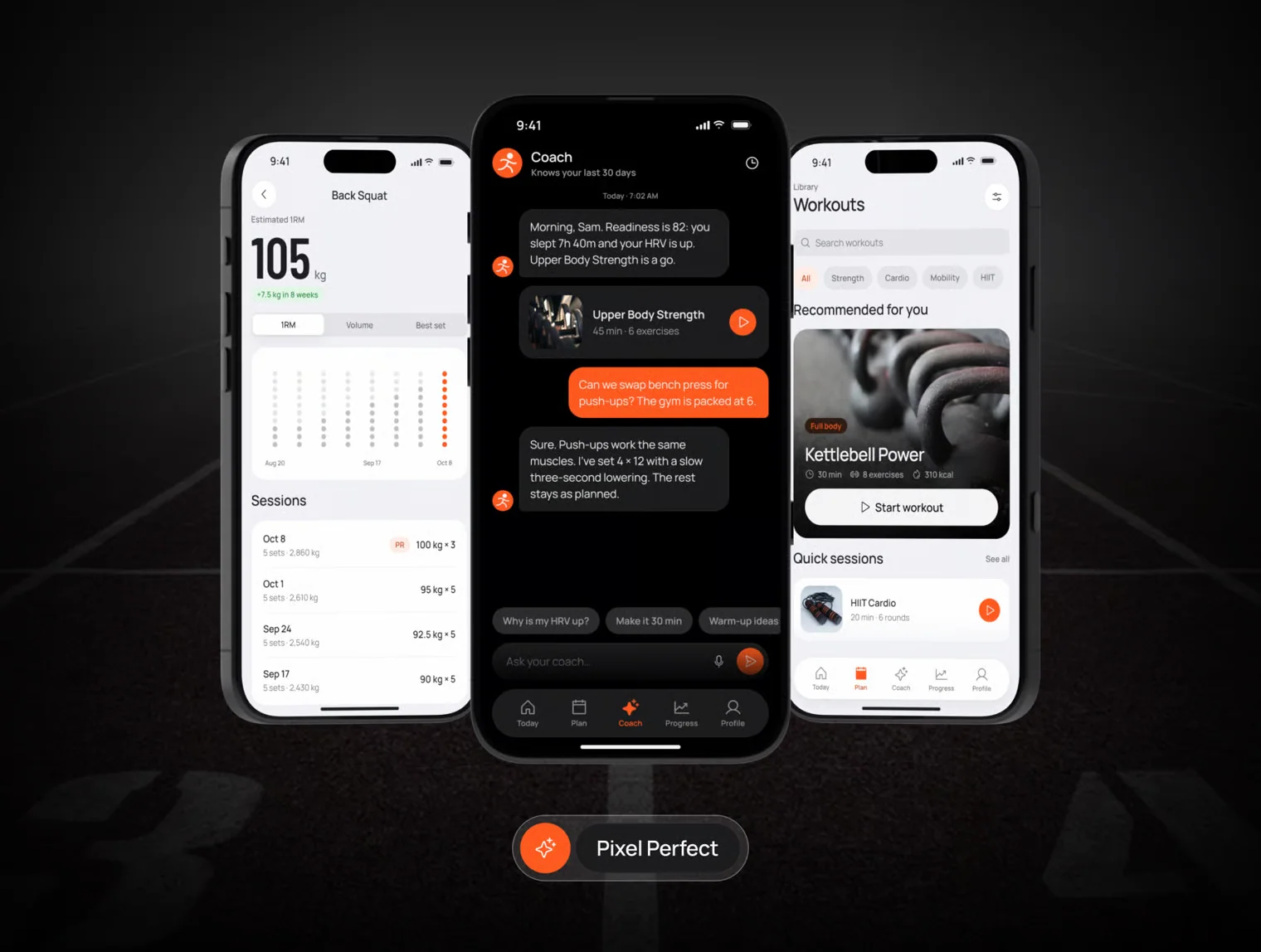 Sinew – AI Fitness Coach App UI Kit + Expo Code 6
