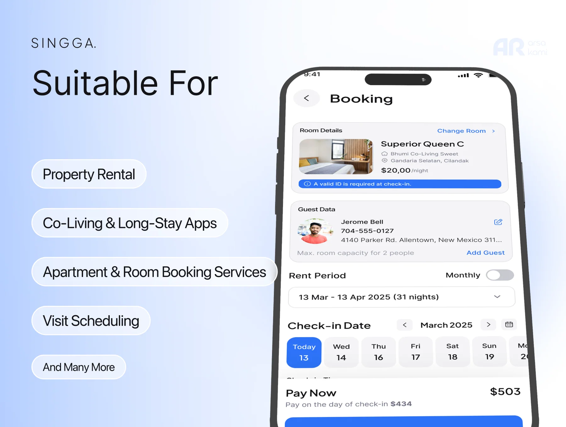Singga - Property Rental App UI Kit 3