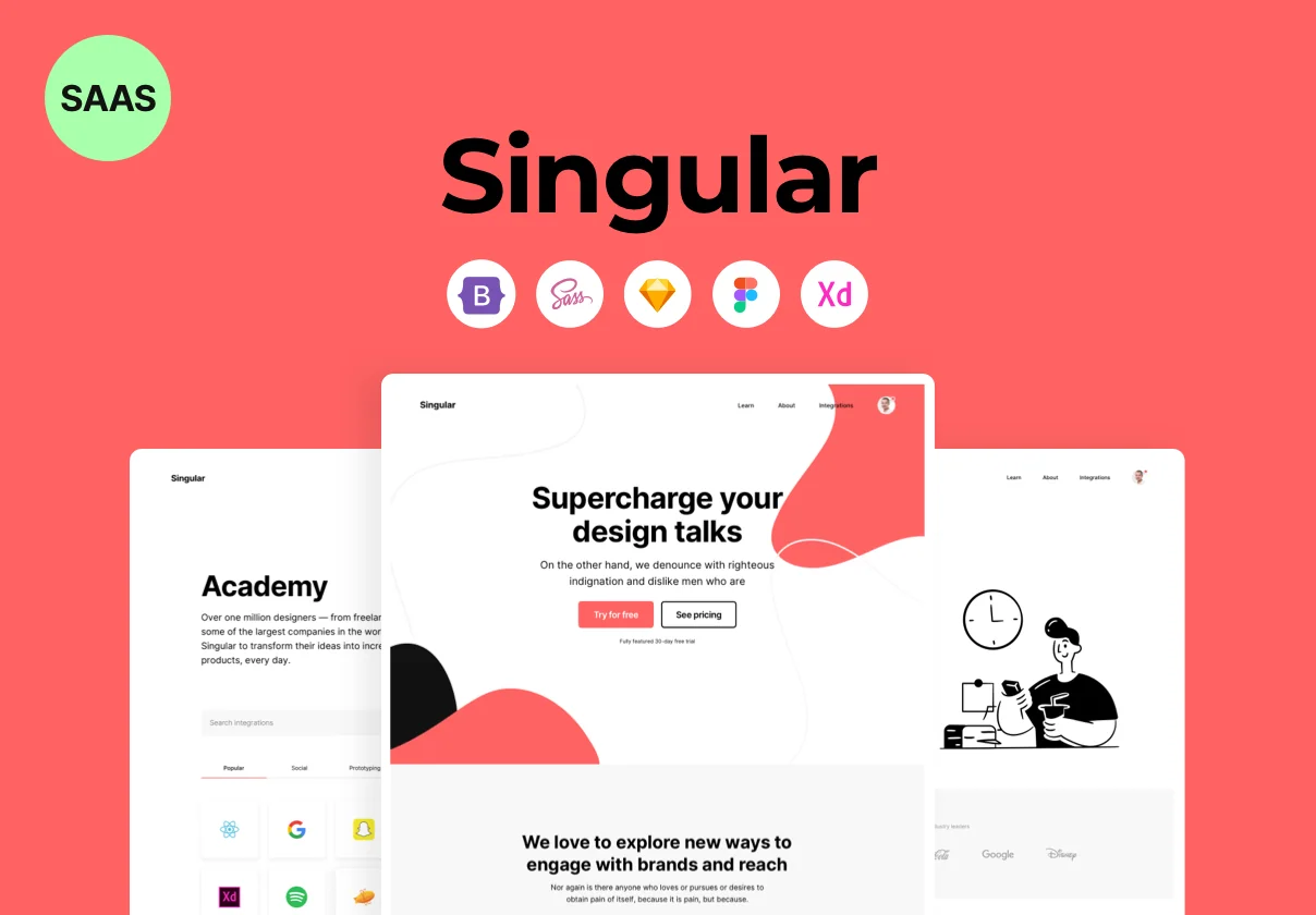 Singular SAAS Template for Bootstrap 5