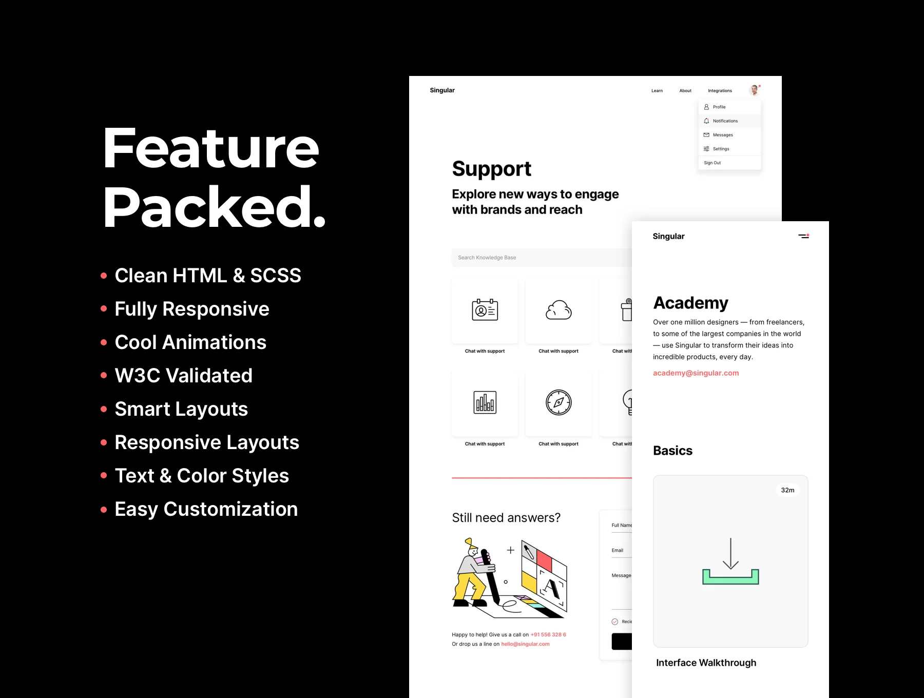 Singular SAAS Template for Bootstrap 5 2