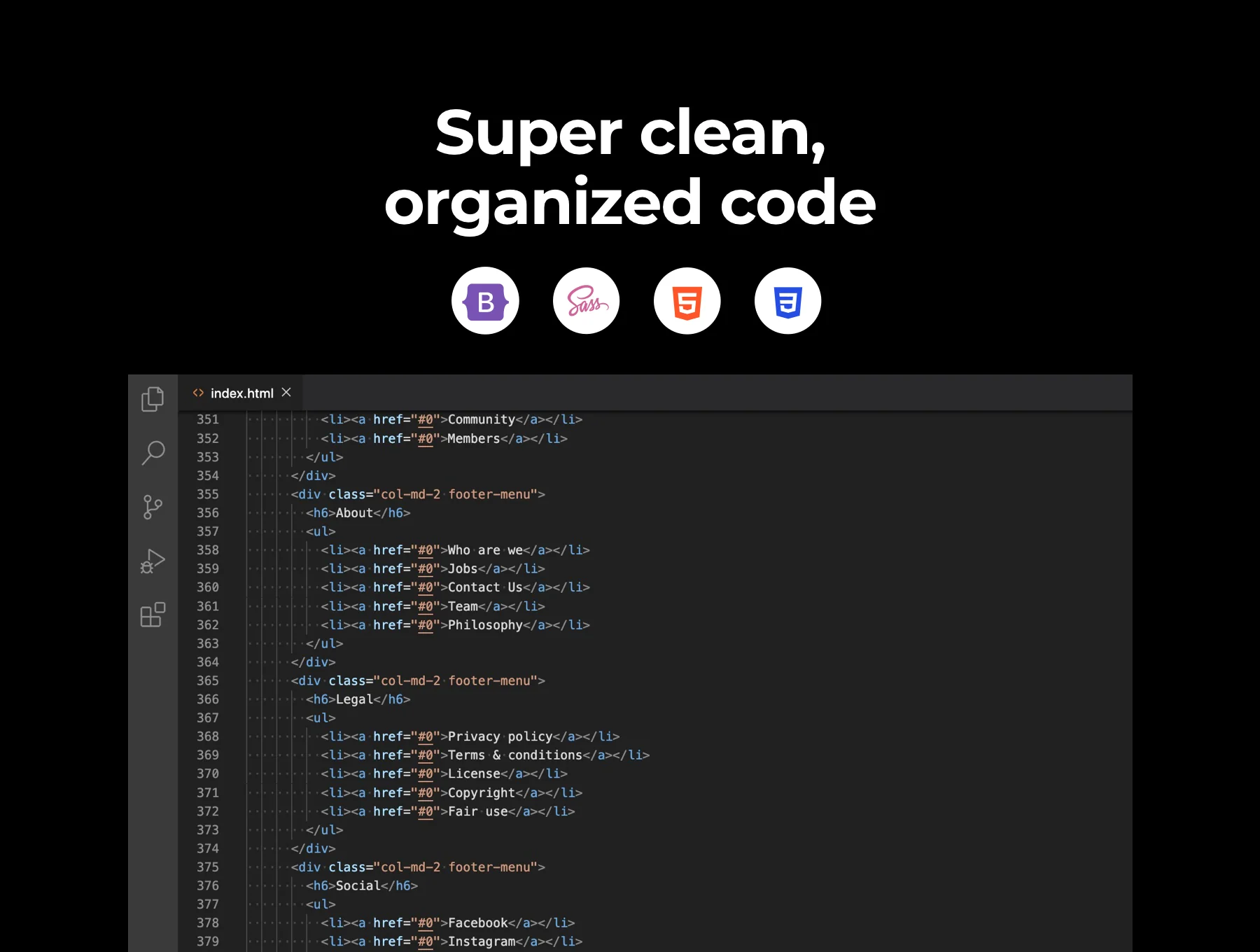 Singular SAAS Template for Bootstrap 5 4