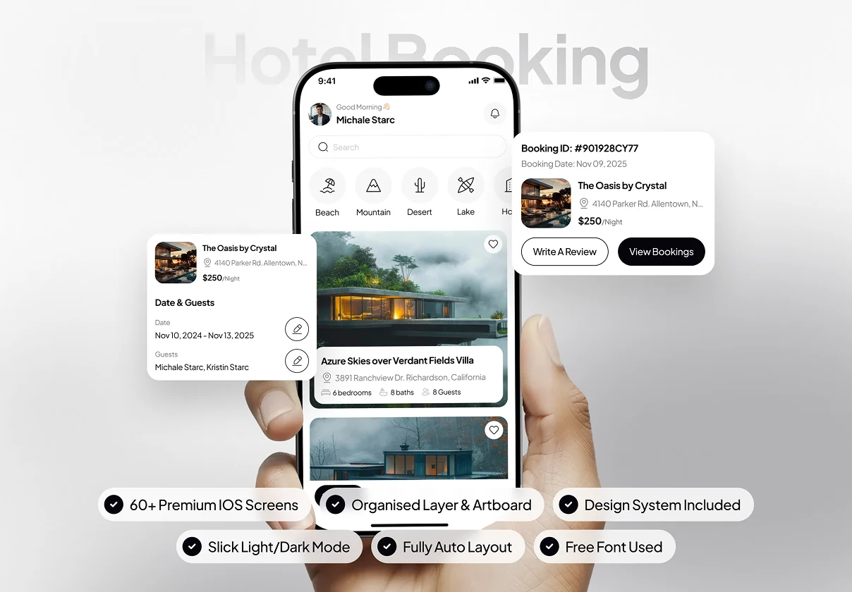 Siora - Hotel Booking App UI Kit