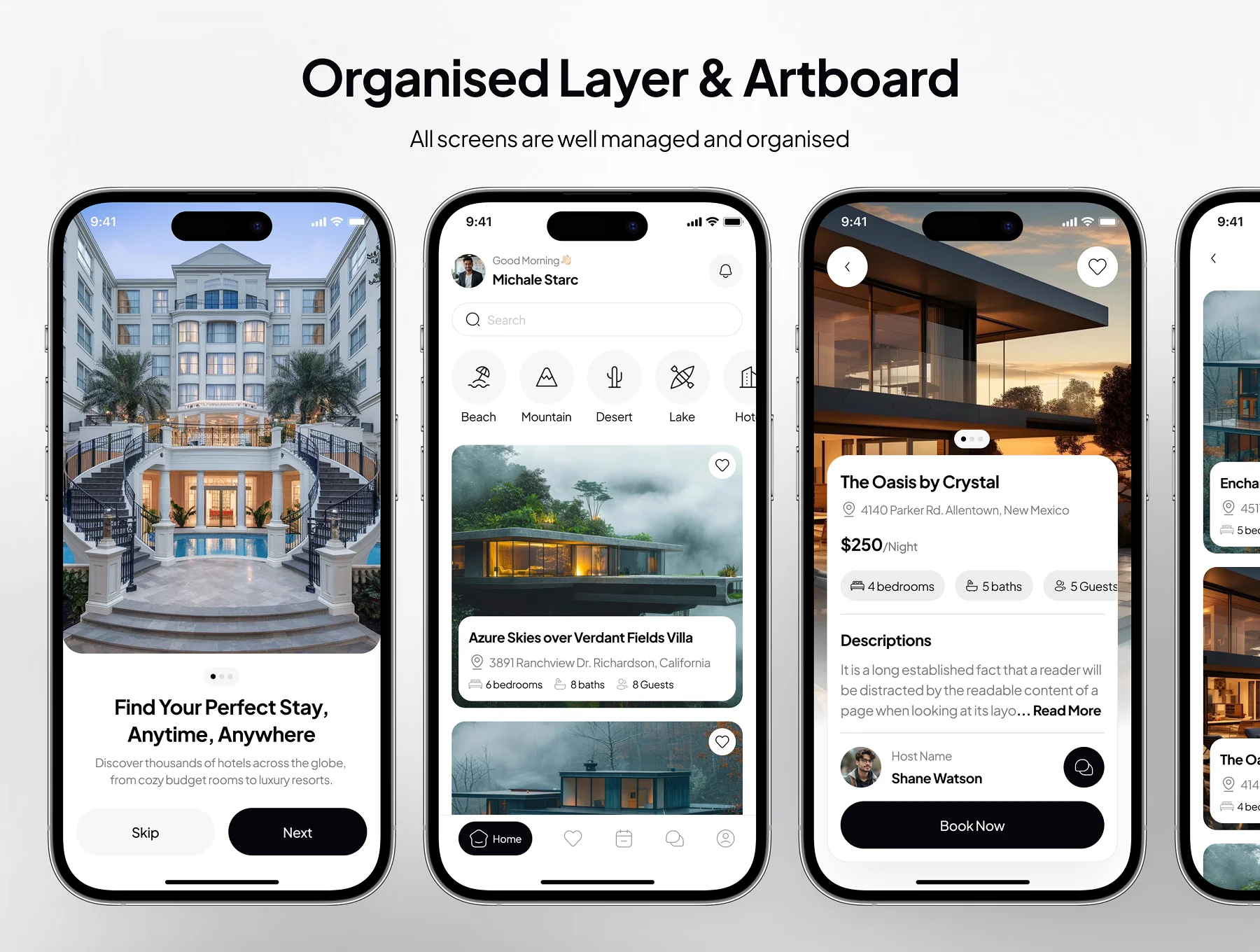 Siora - Hotel Booking App UI Kit 3