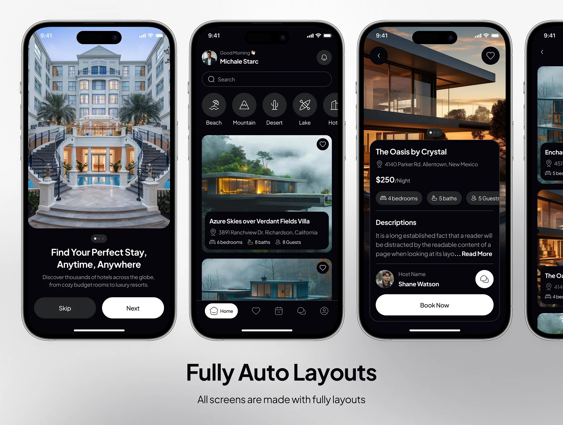 Siora - Hotel Booking App UI Kit 4