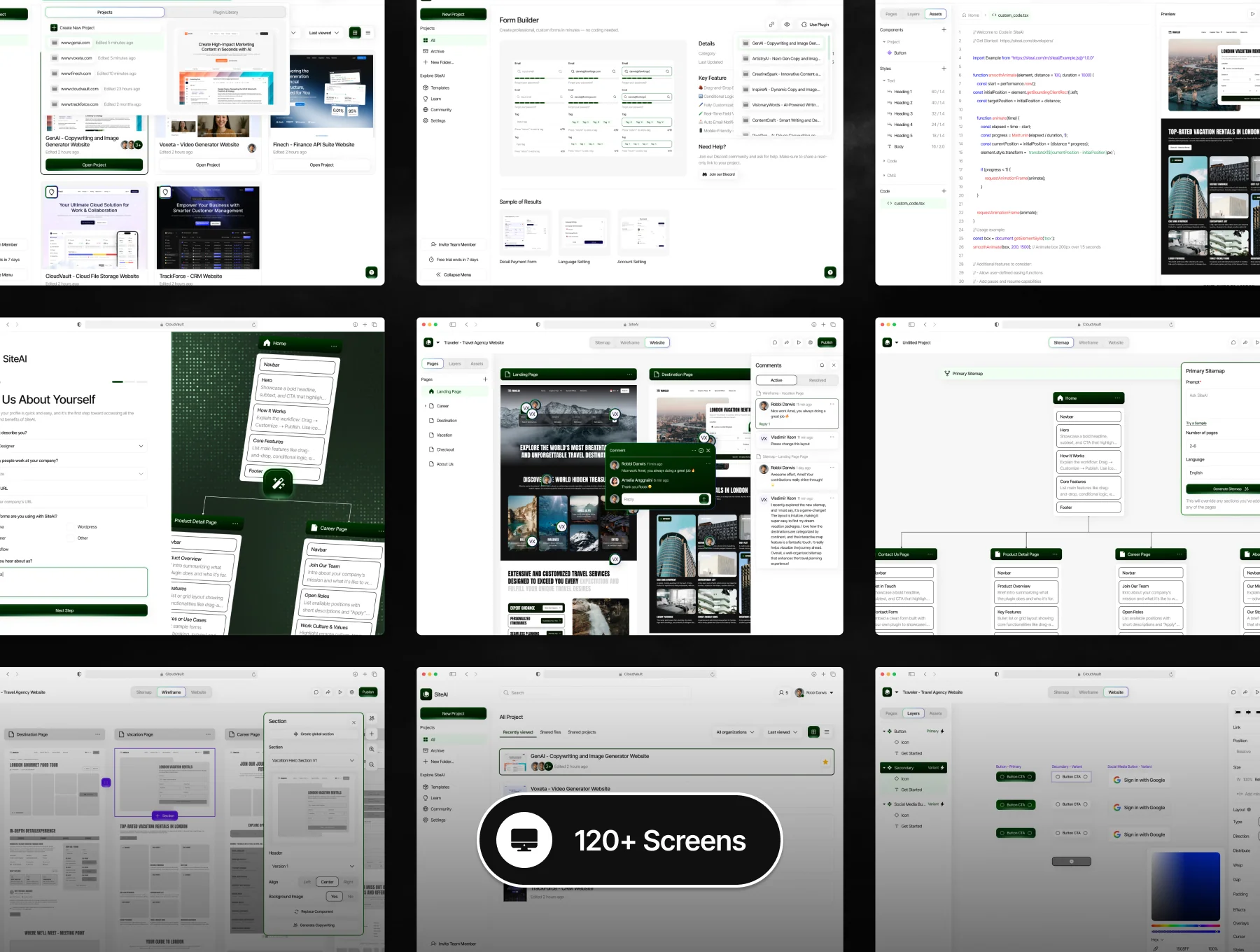 SiteAI - AI for Website Builder Web App UI Kit 3