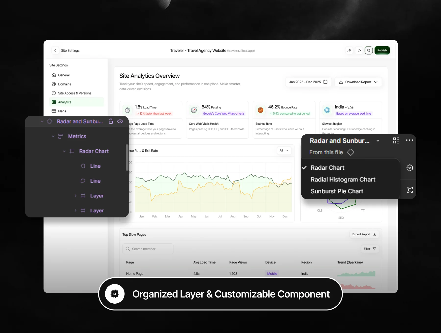 SiteAI - AI for Website Builder Web App UI Kit 6
