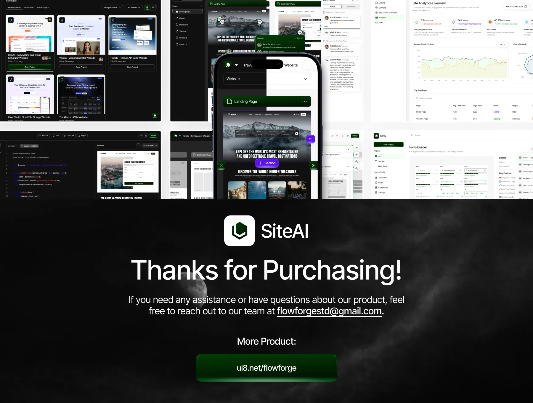 SiteAI - AI for Website Builder Web App UI Kit 8