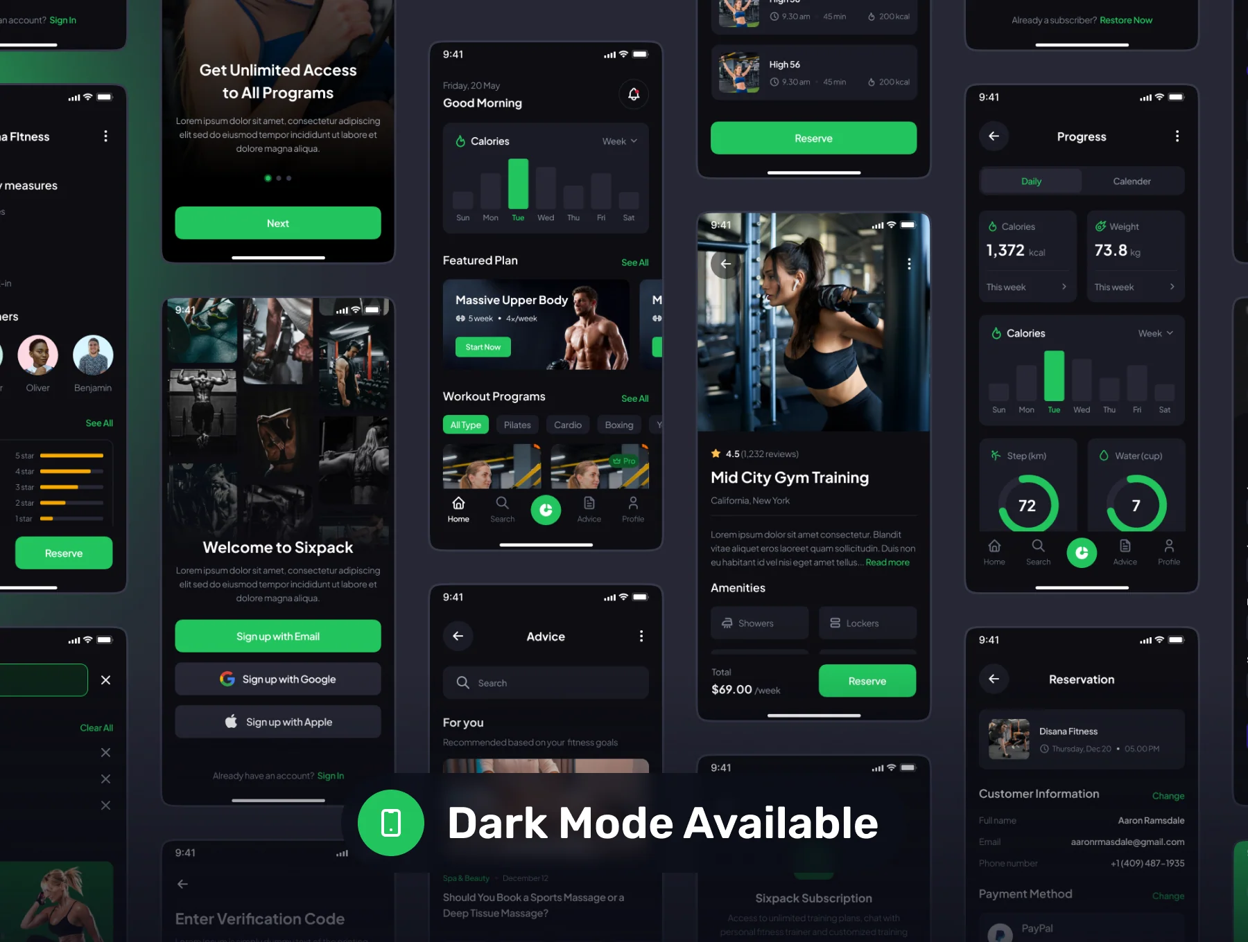 SIXPACK - Fitness & Workout Premium Mobile App UI Kit 2