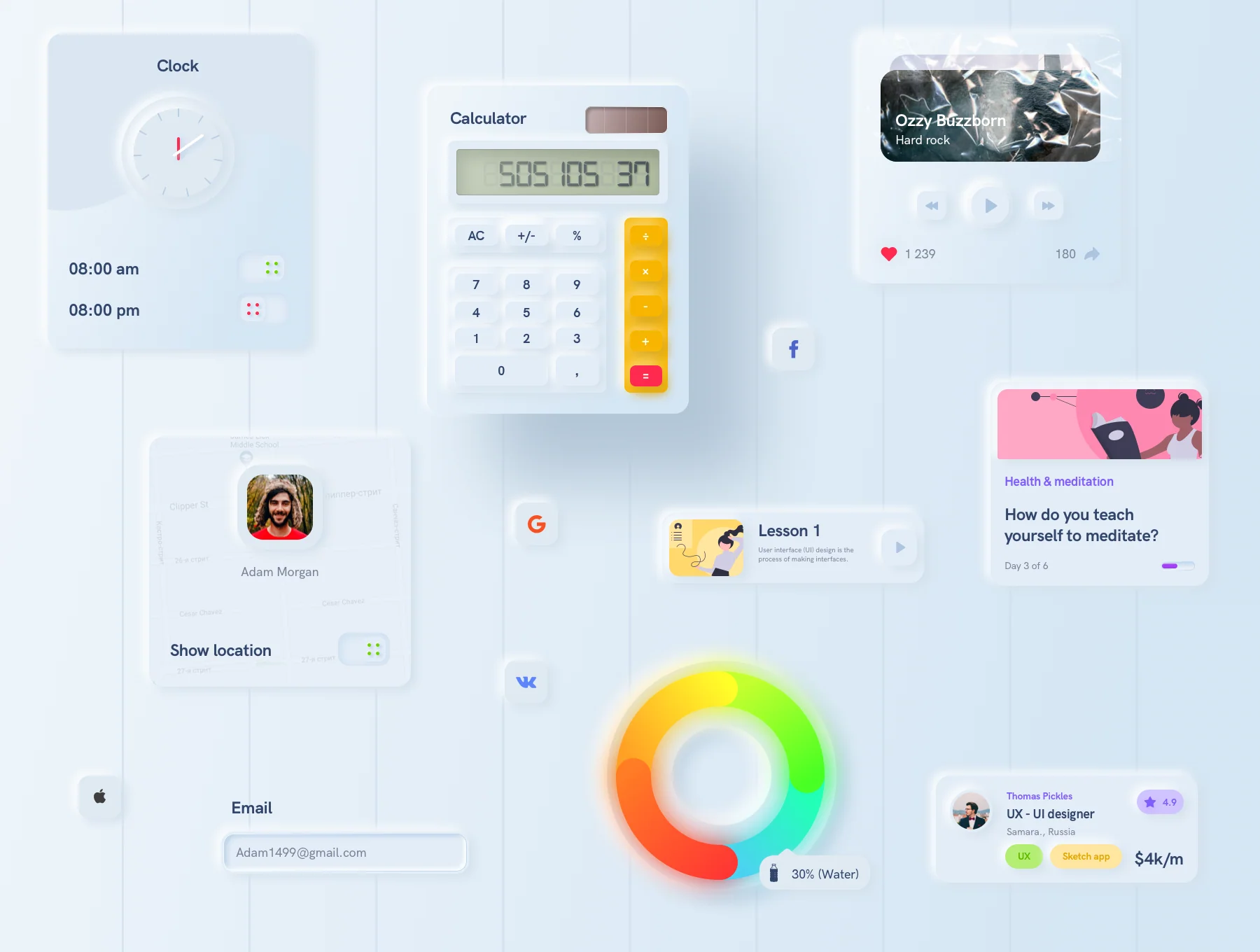 Skeo-Skeuomorphic UI Kit 5