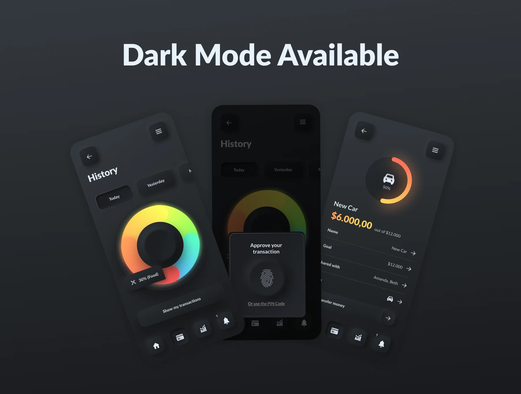 Skeuomorph Wallet Banking App UI Kit 4