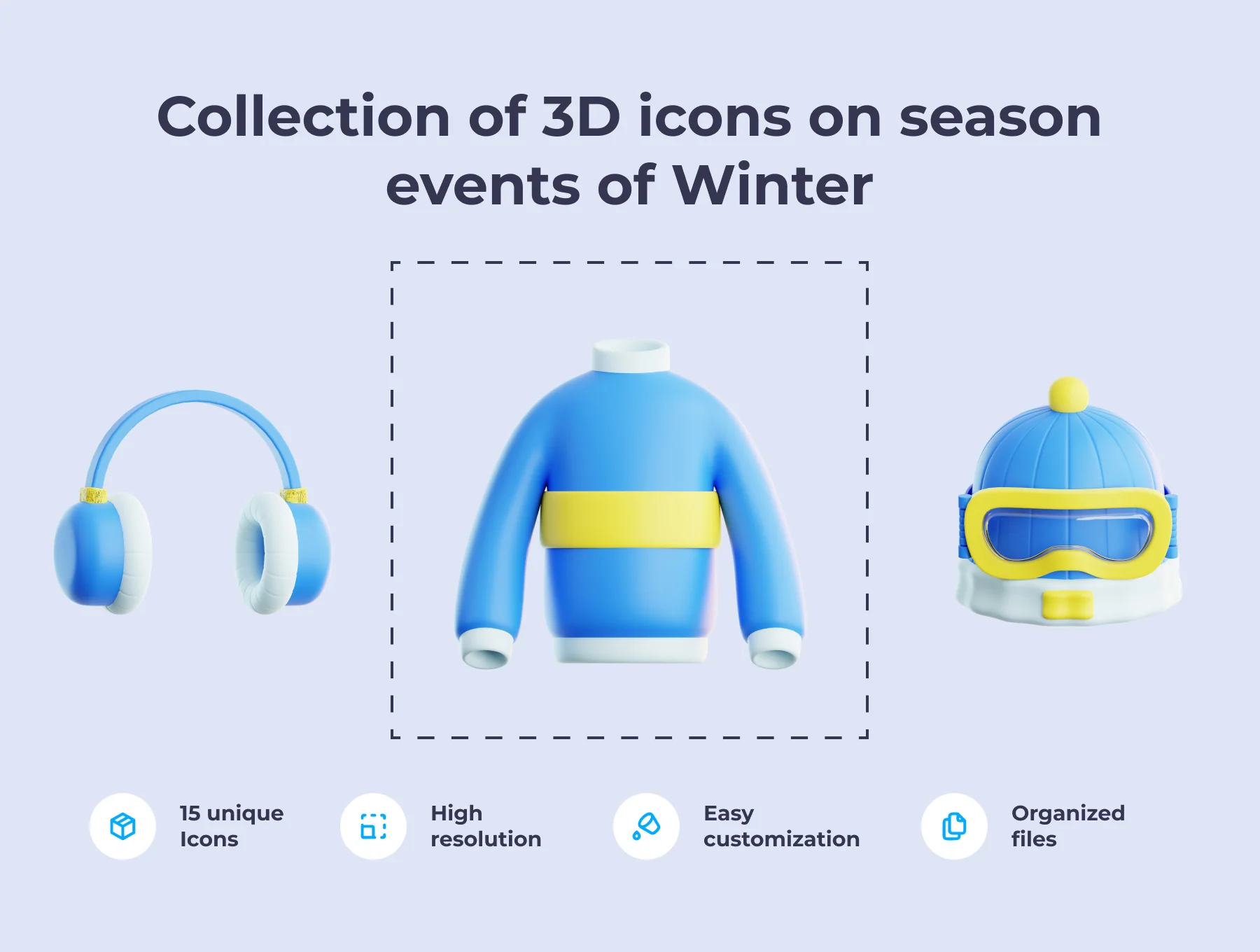 Skiing Equipment 3D 3D Illustration Pack 2