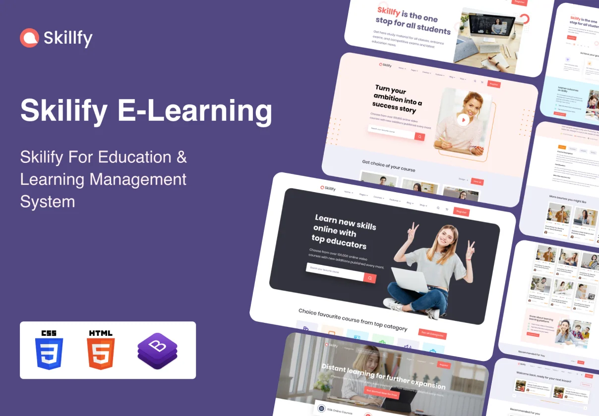 Skilify For Education & Learning Management System HTML