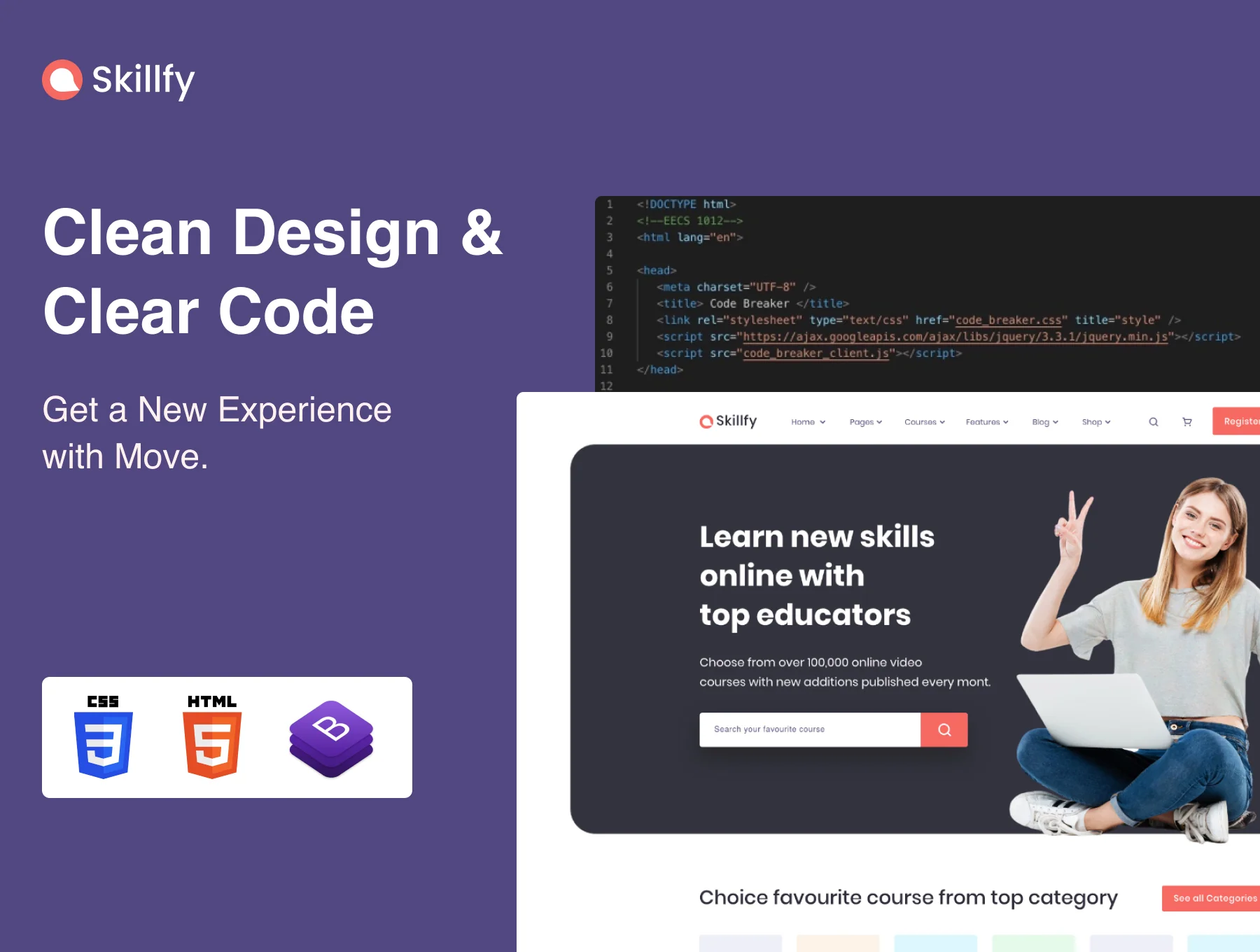 Skilify For Education & Learning Management System HTML 3