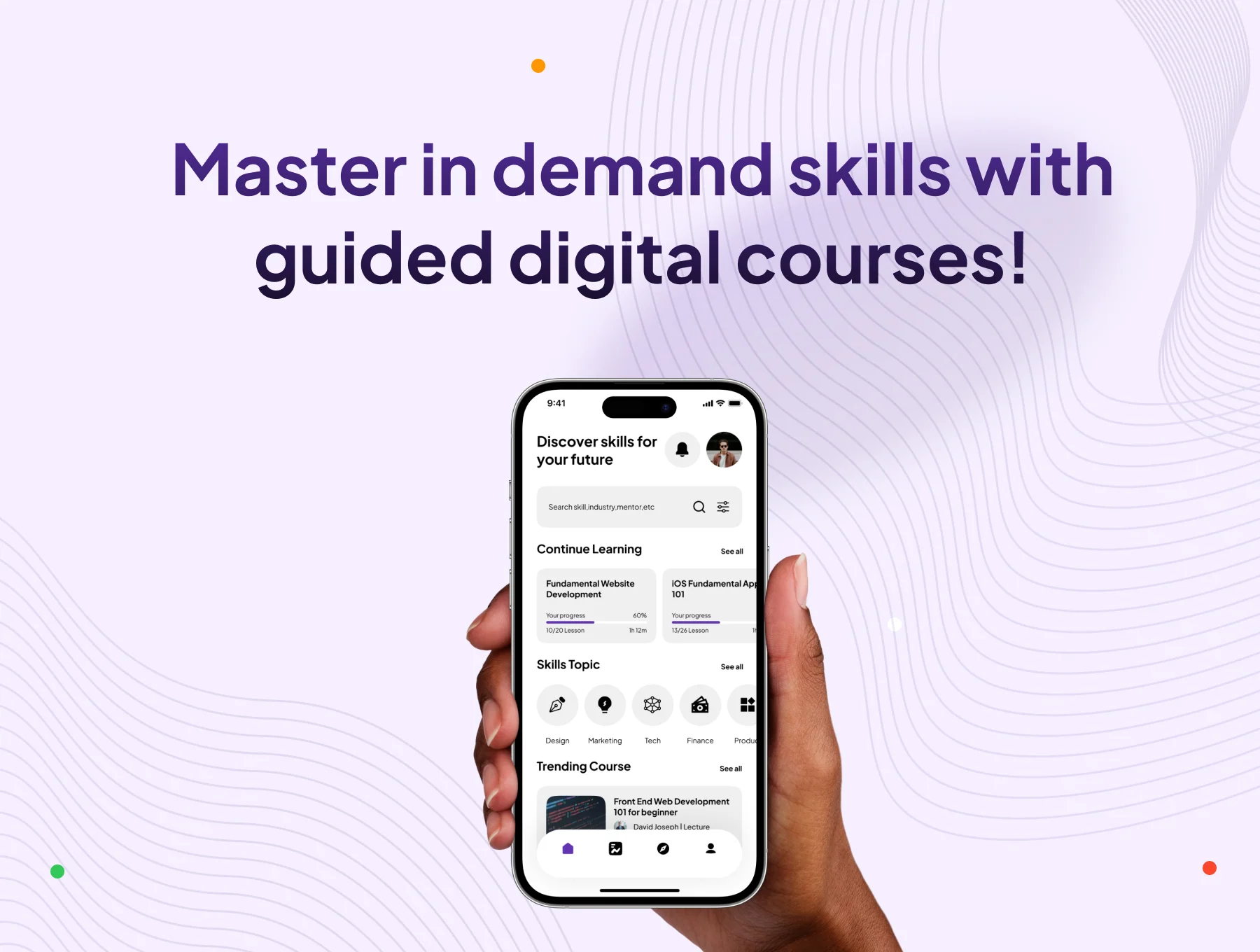 Skilio - Digital Skill Learning Course App UI Kit 8