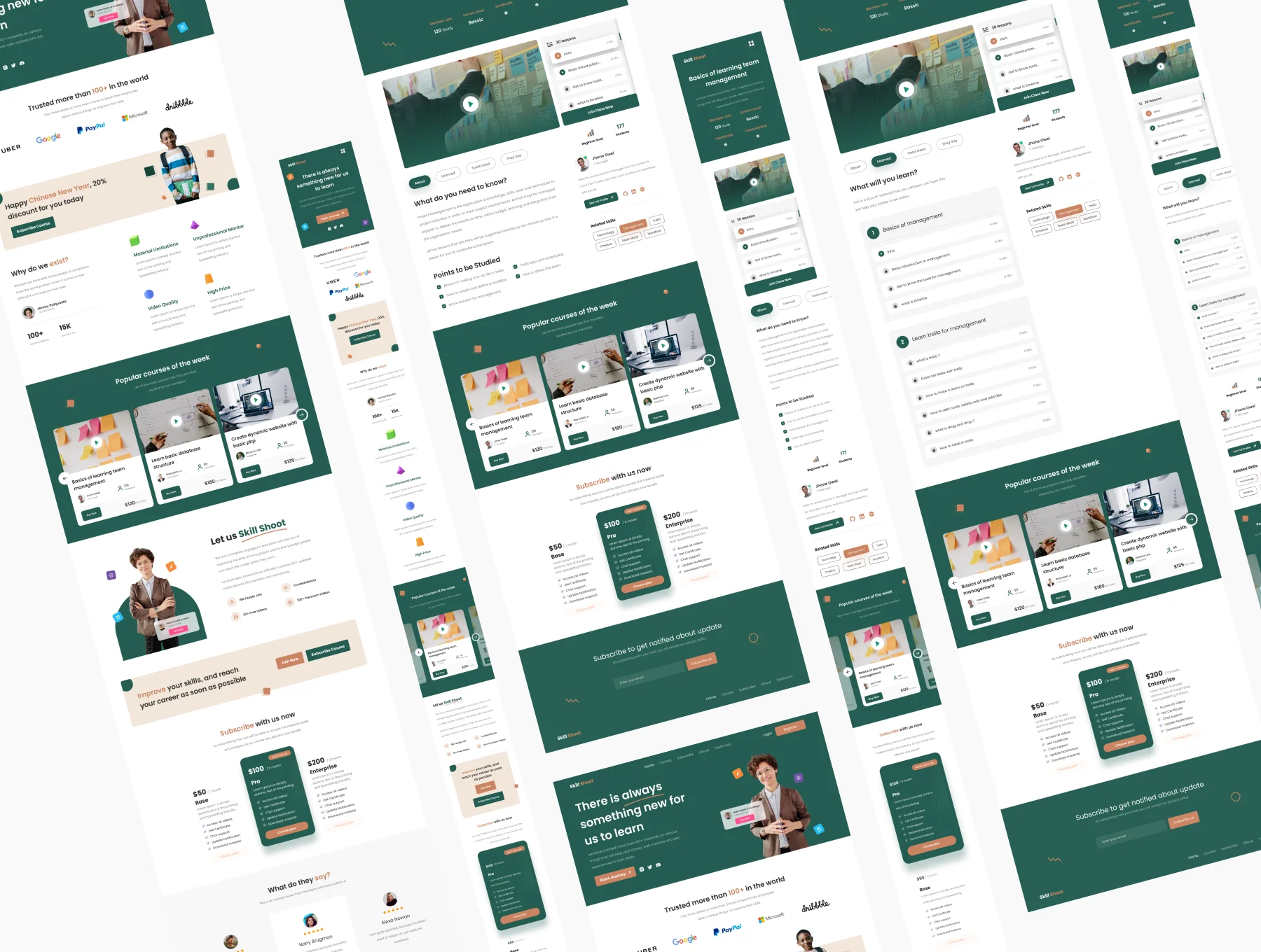 Skill Shoot - Online course website and responsive uikit 6