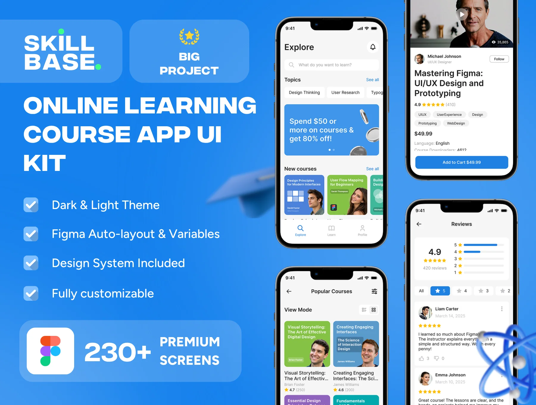 SkillBase - Online Learning Course App Ui Kit