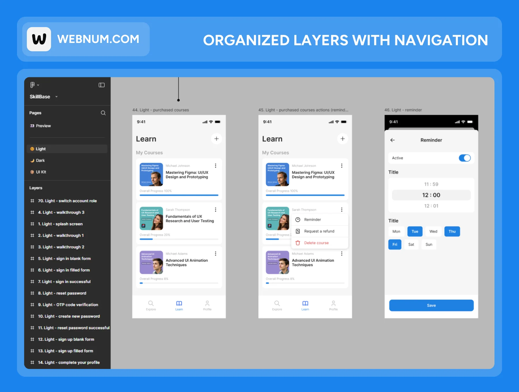 SkillBase - Online Learning Course App Ui Kit 3