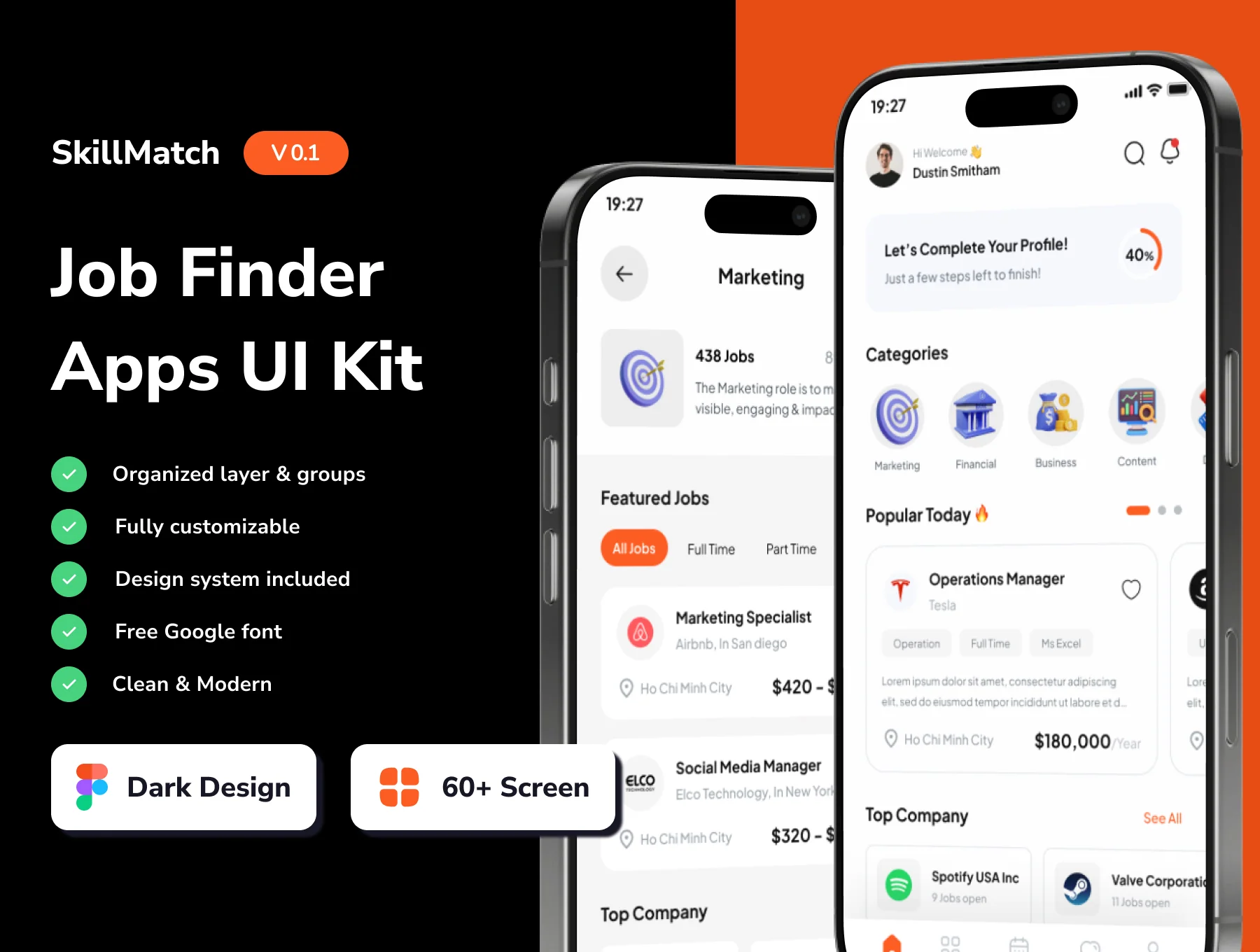 SkillMatch - Job Finder Mobile App UI Kits