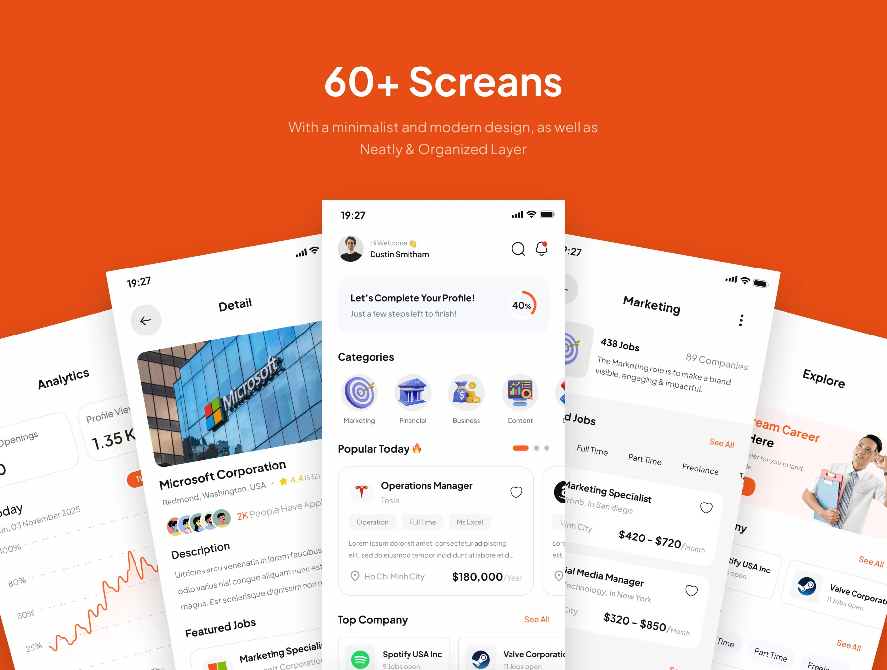 SkillMatch - Job Finder Mobile App UI Kits 4