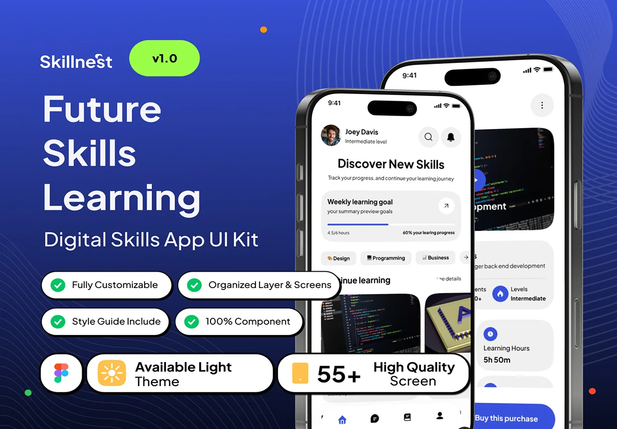Skillnest – Future Learning Skills App UI Kit