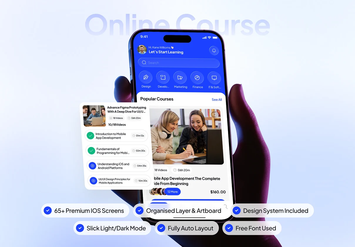 SkillRise - Elearning Online Course App UI Kit