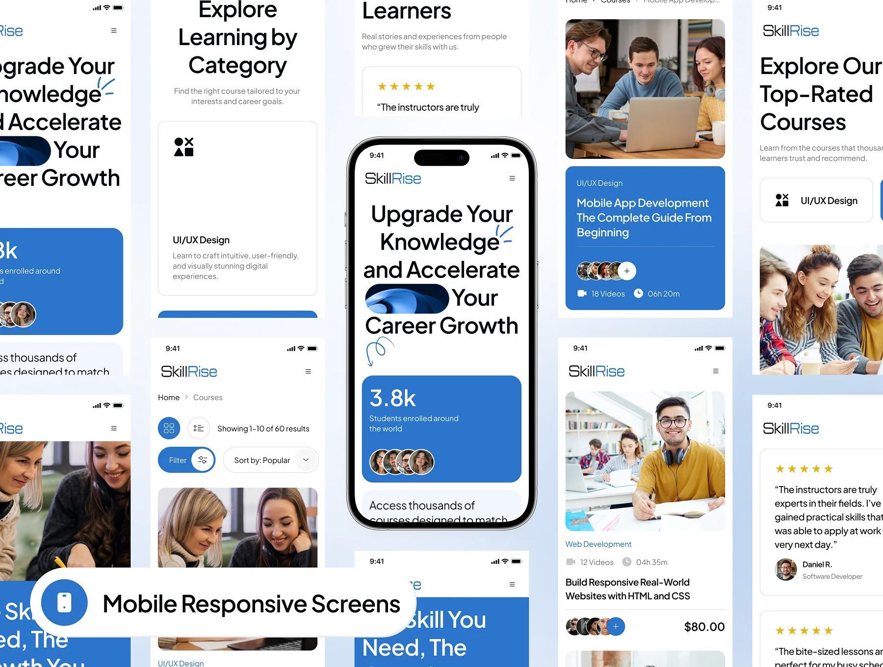 SkillRise - Elearning Online Course Website UI Kit 9