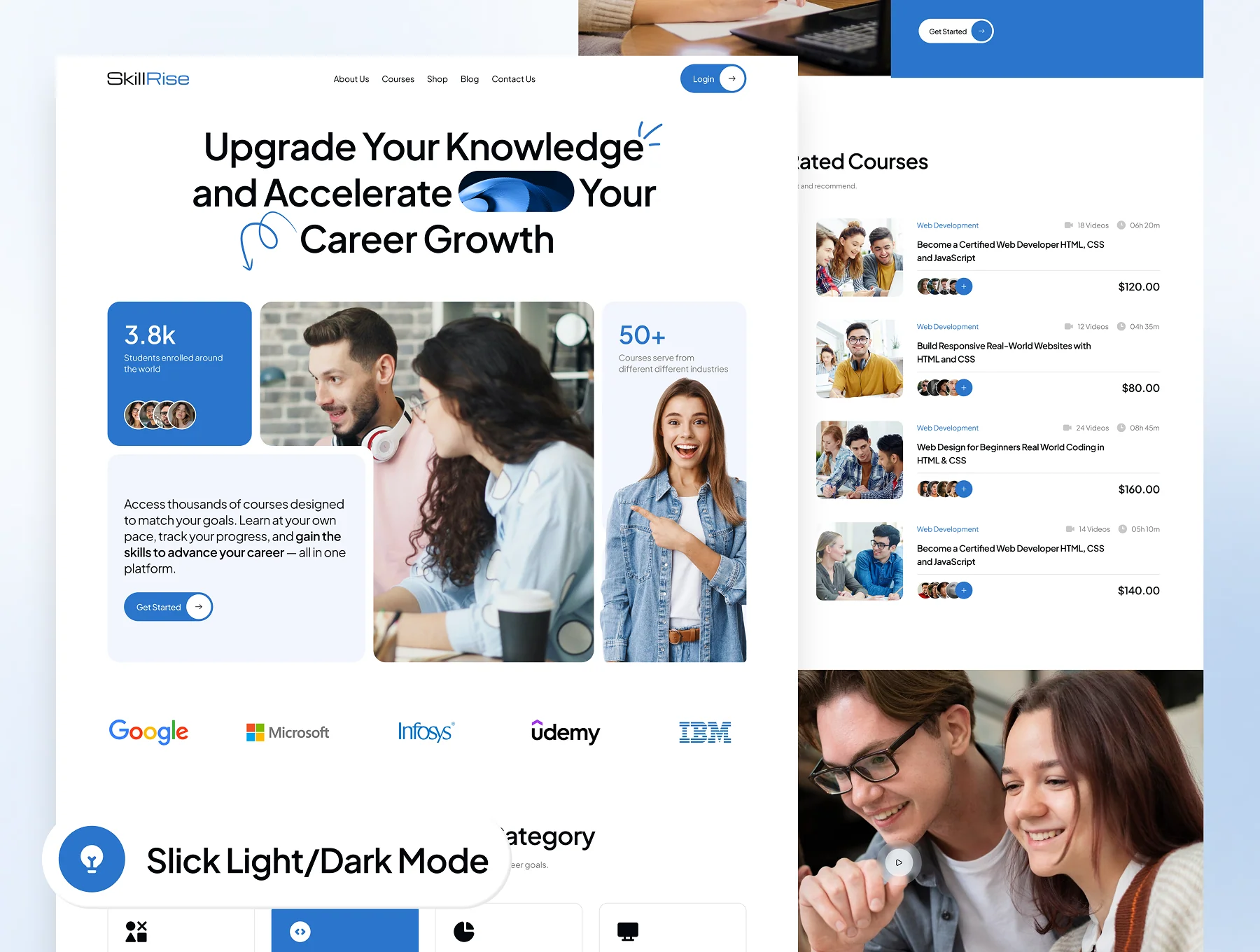 SkillRise - Elearning Online Course Website UI Kit 4