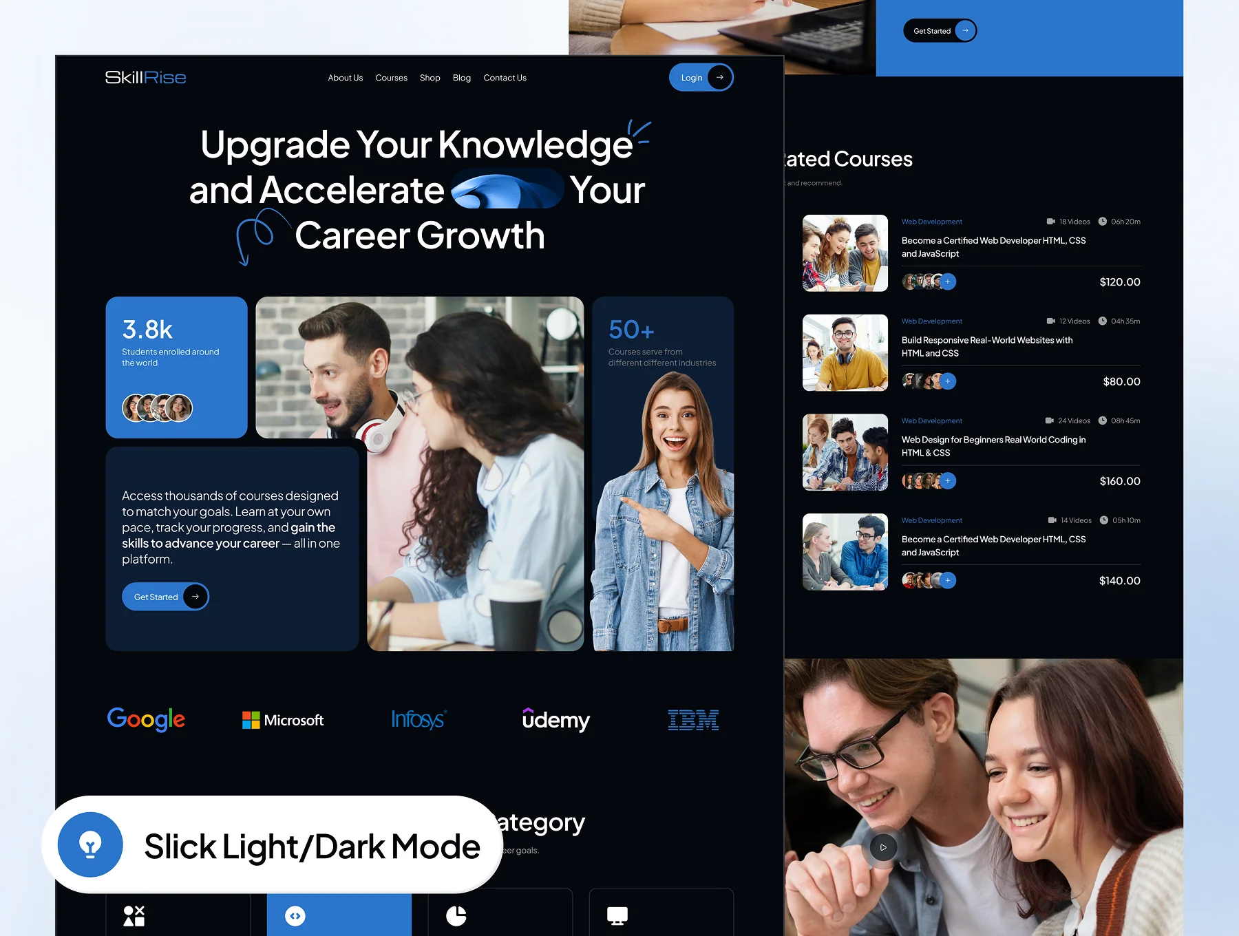 SkillRise - Elearning Online Course Website UI Kit 8
