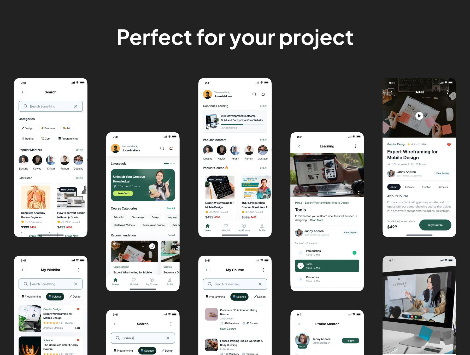SkillRise - Online Course App IOS UI Kits 5